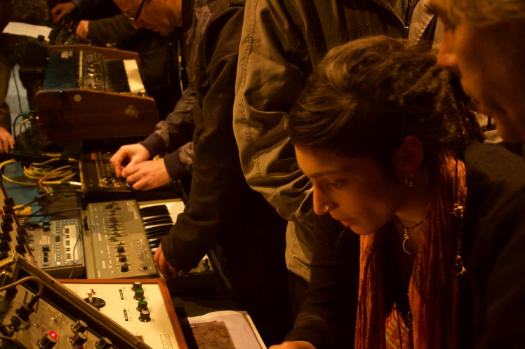 hovering over synths